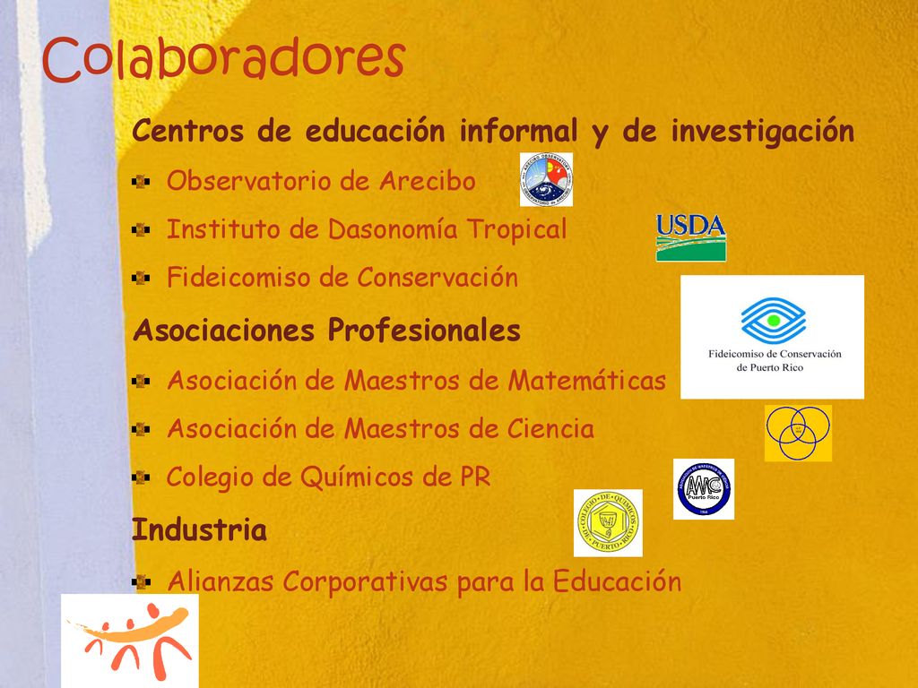 Colaboradores Centros de educación informal y de investigación