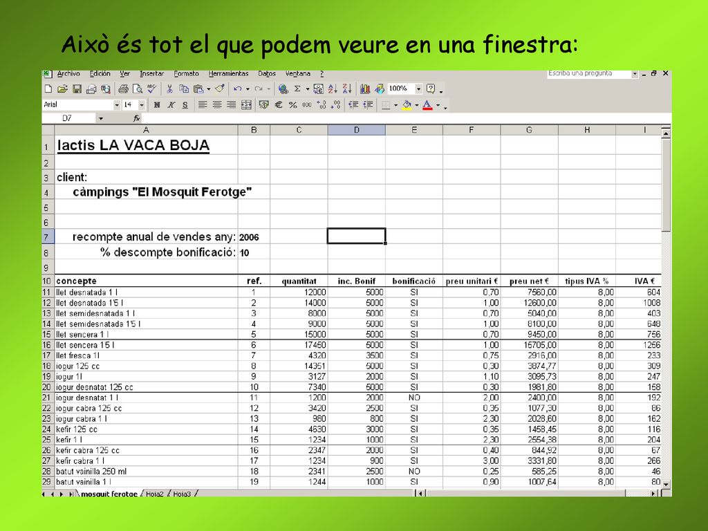 Això és tot el que podem veure en una finestra: