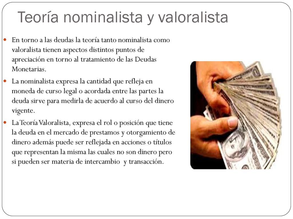 Teoría nominalista y valoralista