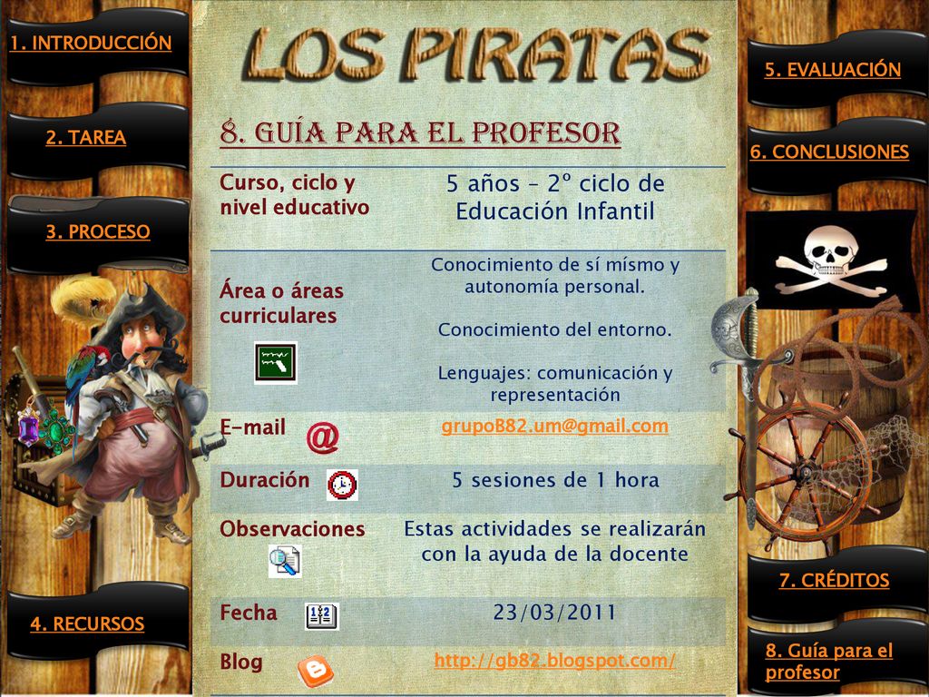 8. GUÍA PARA EL PROFESOR 5 años – 2º ciclo de Educación Infantil