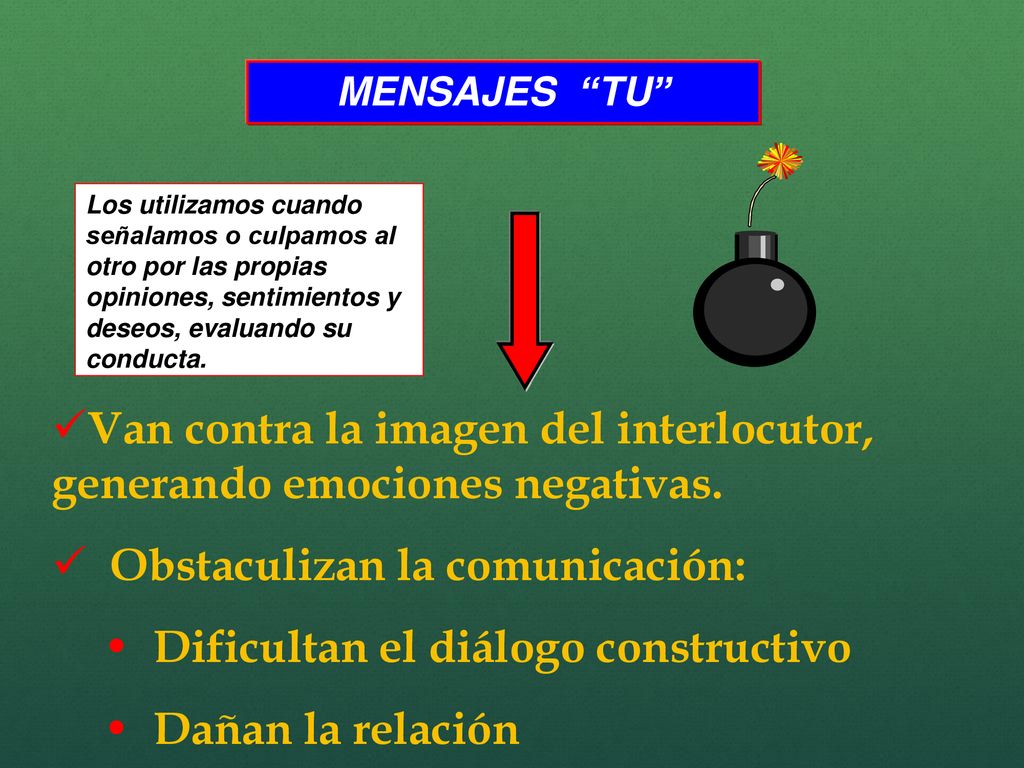Van contra la imagen del interlocutor, generando emociones negativas.