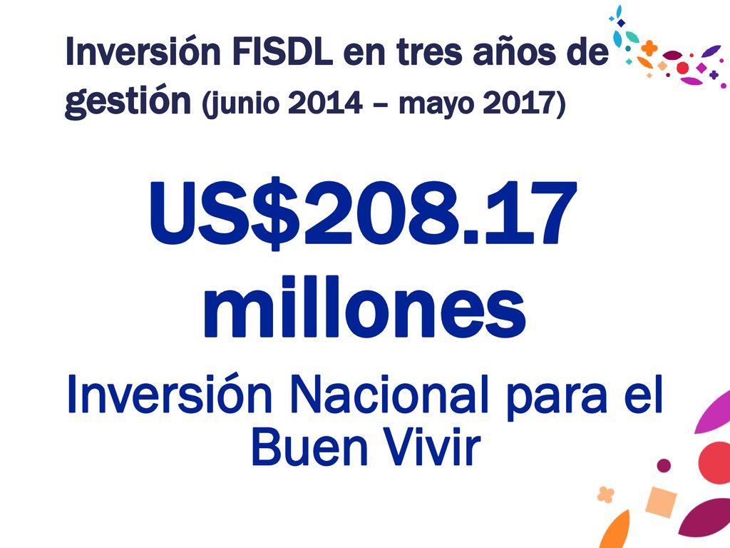 Inversión FISDL en tres años de gestión (junio 2014 – mayo 2017)