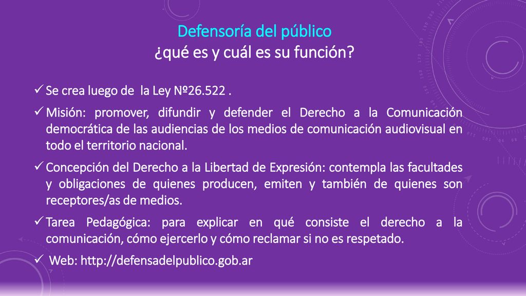 Defensoría del público ¿qué es y cuál es su función
