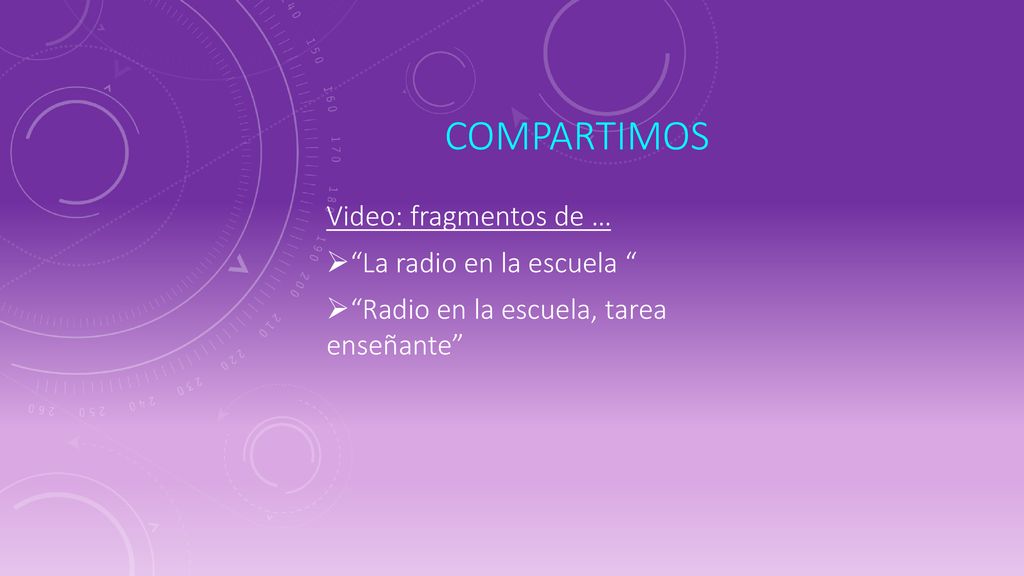 Compartimos Video: fragmentos de … La radio en la escuela