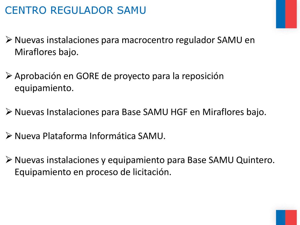 CENTRO REGULADOR SAMU Nuevas instalaciones para macrocentro regulador SAMU en Miraflores bajo.