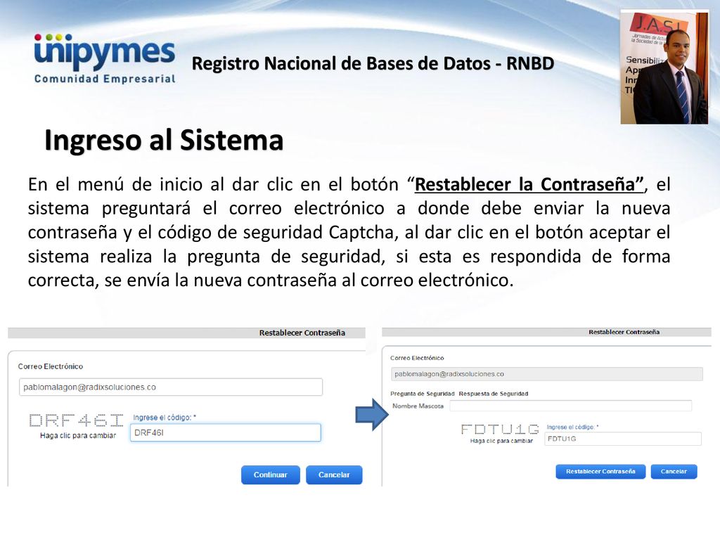 Ingreso al Sistema Registro Nacional de Bases de Datos - RNBD
