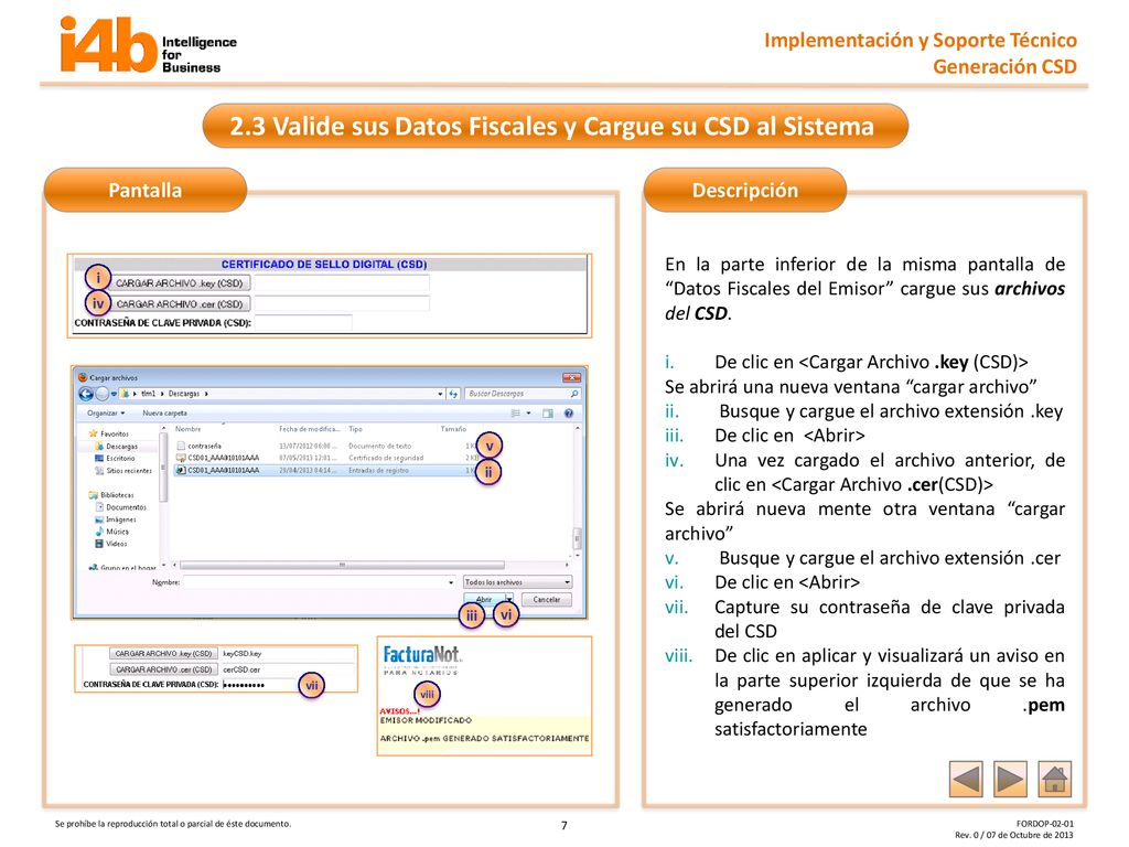 2.3 Valide sus Datos Fiscales y Cargue su CSD al Sistema