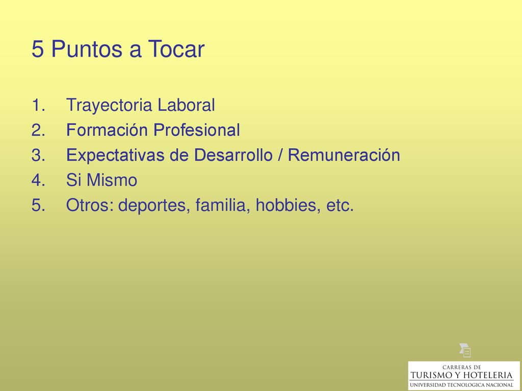 5 Puntos a Tocar Trayectoria Laboral Formación Profesional