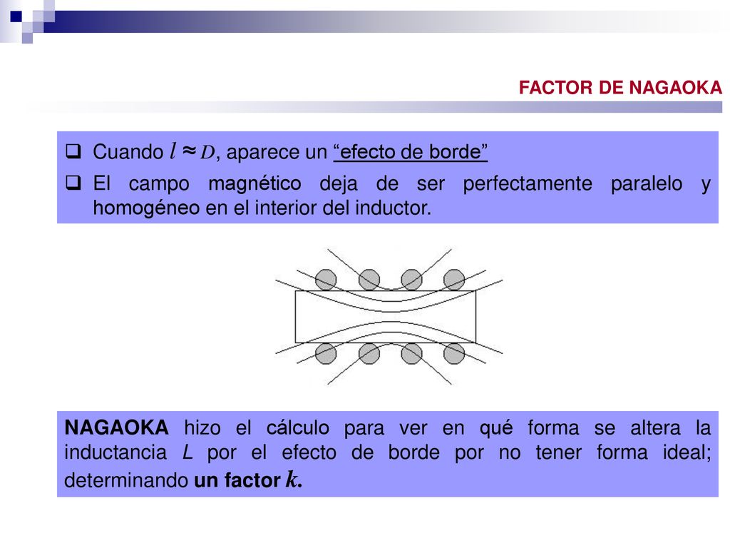 Cuando l ≈ D, aparece un efecto de borde