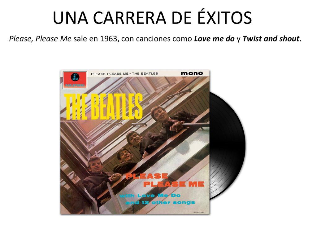 UNA CARRERA DE ÉXITOS Please, Please Me sale en 1963, con canciones como Love me do y Twist and shout.