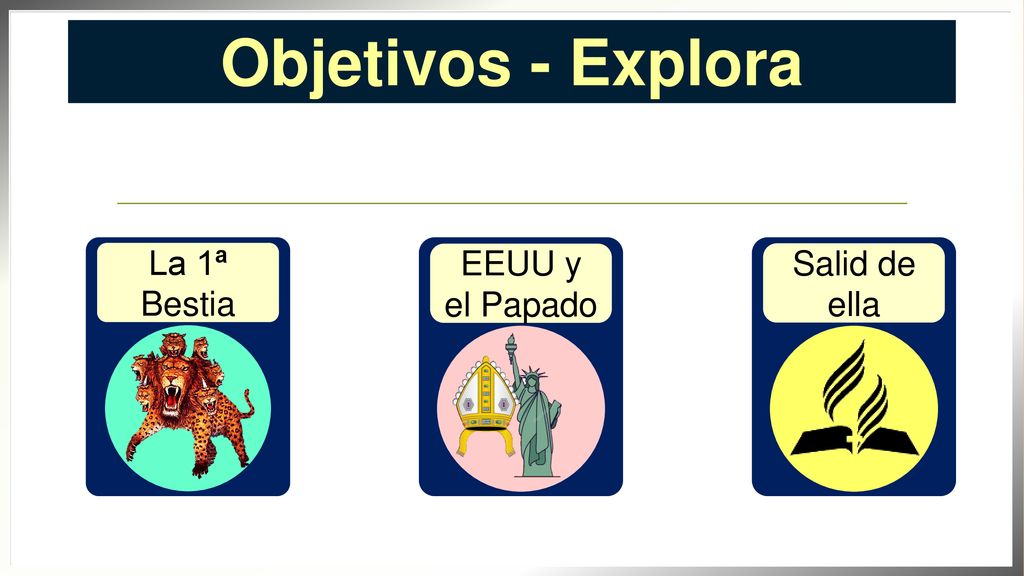 Objetivos - Explora La 1ª Bestia EEUU y el Papado Salid de ella