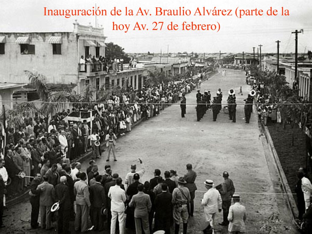 Inauguración de la Av. Braulio Alvárez (parte de la hoy Av