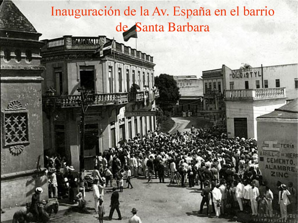 Inauguración de la Av. España en el barrio de Santa Barbara