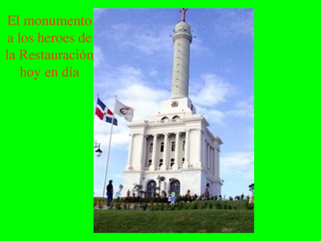 El monumento a los heroes de la Restauración hoy en día