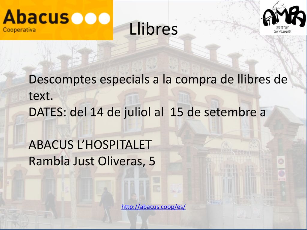 Llibres Descomptes especials a la compra de llibres de text.