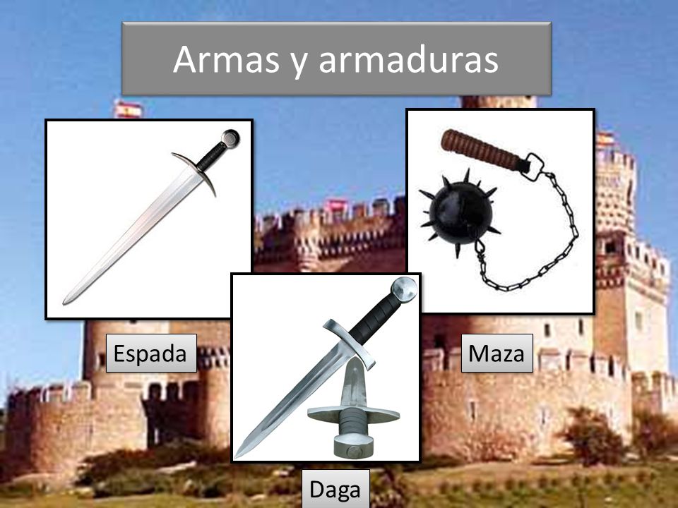 Armas y armaduras Espada Maza Daga