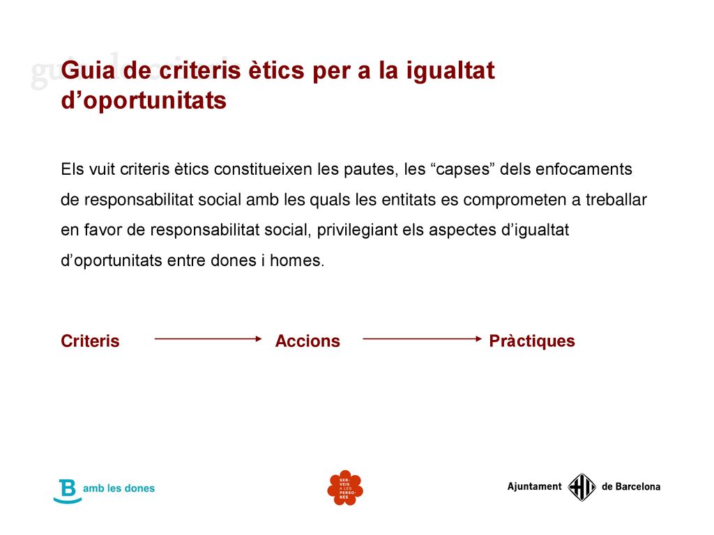 Guia de criteris ètics per a la igualtat d’oportunitats