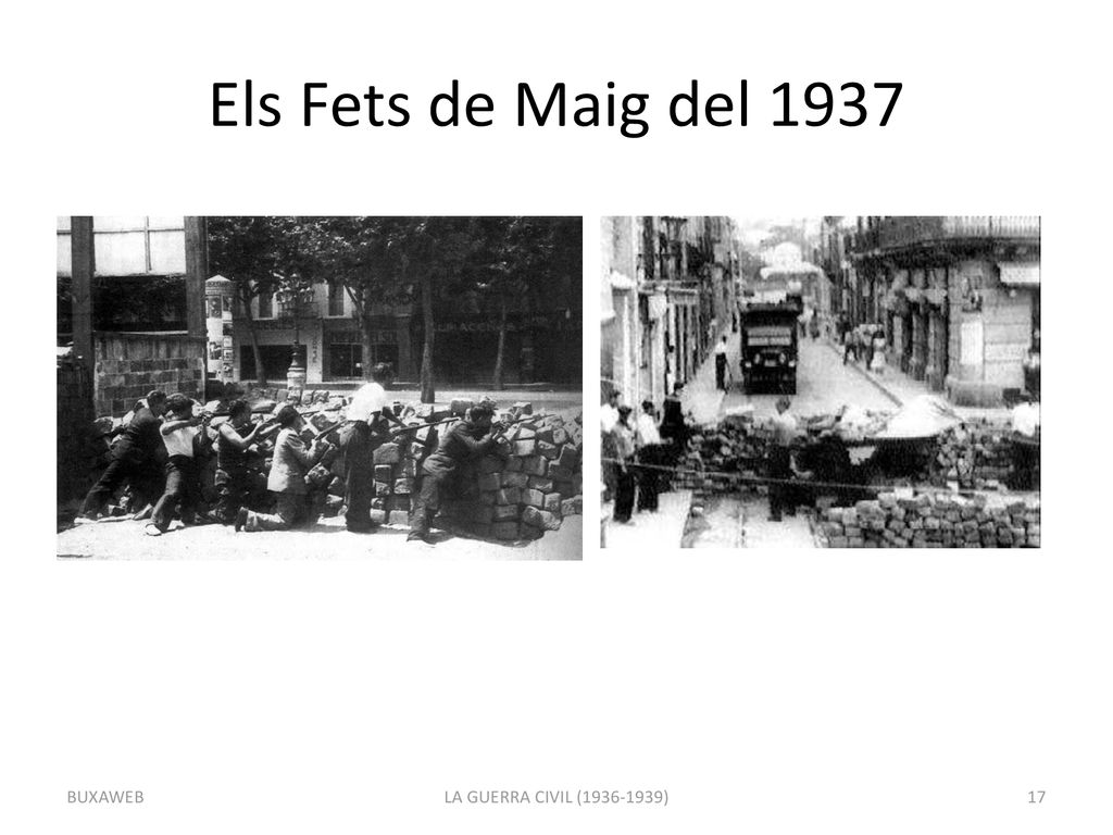Els Fets de Maig del 1937 BUXAWEB LA GUERRA CIVIL ( )