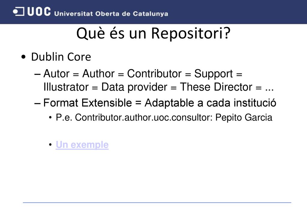 Què és un Repositori Dublin Core