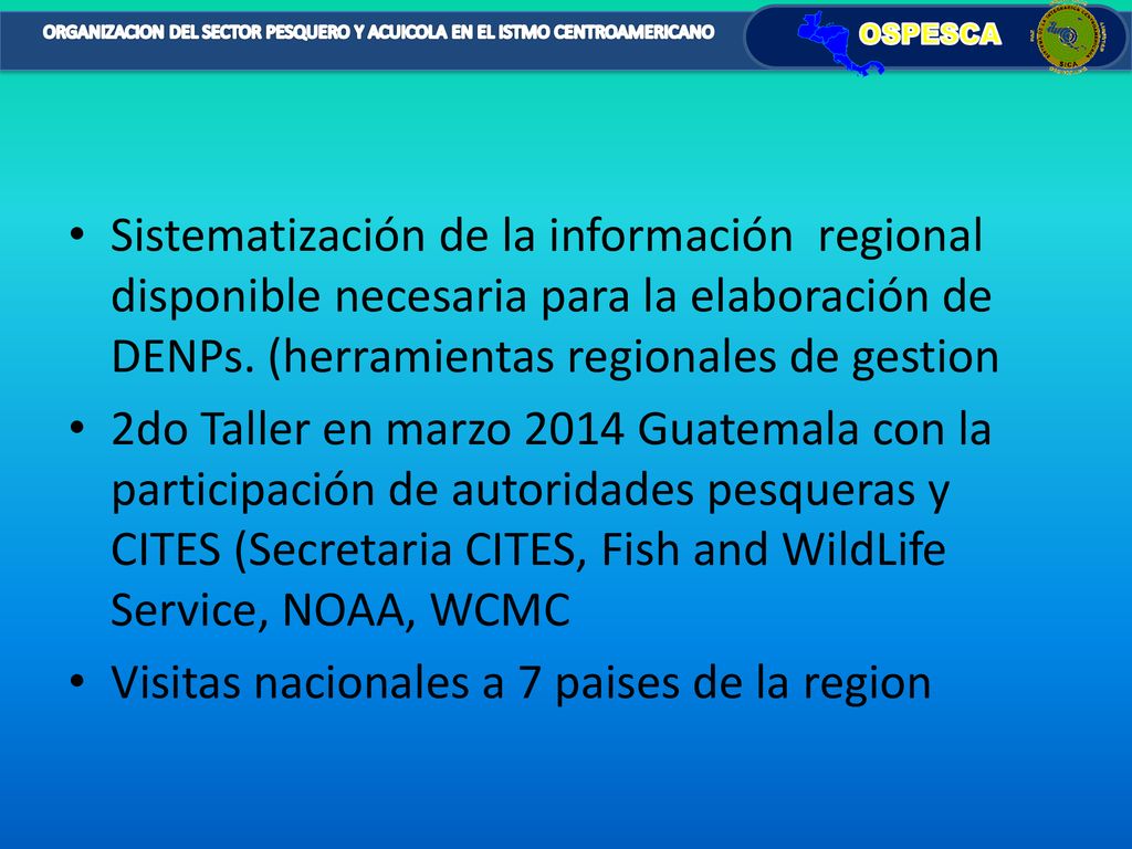 Sistematización de la información regional disponible necesaria para la elaboración de DENPs. (herramientas regionales de gestion