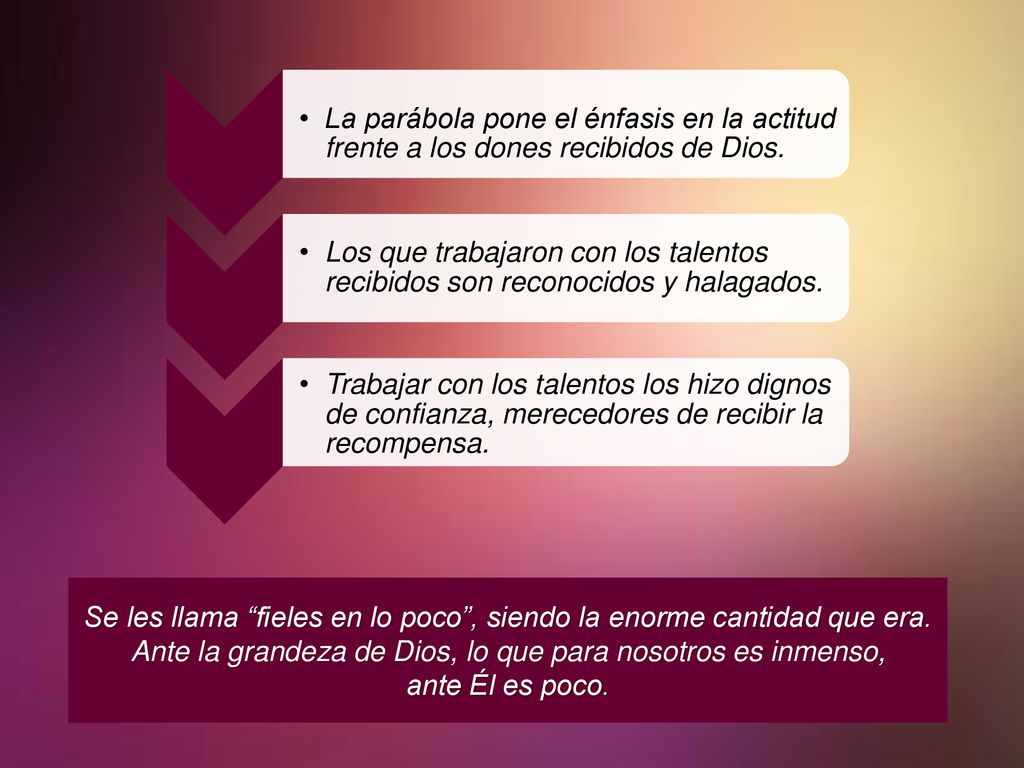 Se les llama fieles en lo poco , siendo la enorme cantidad que era.