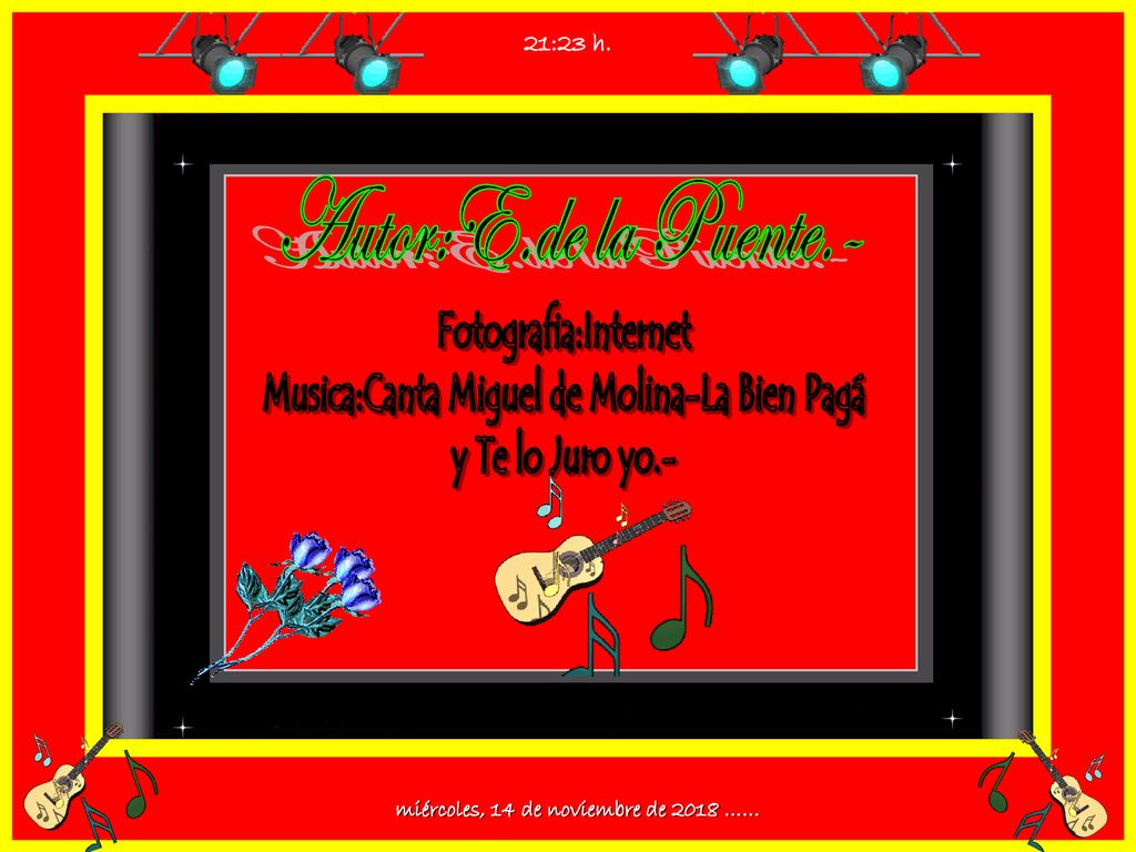 Musica:Canta Miguel de Molina-La Bien Pagá y Te lo Juro yo.-