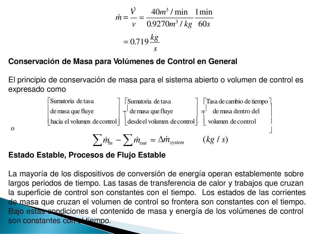 min  mout m system V Sumatoria de tasa Sumatoria de tasa