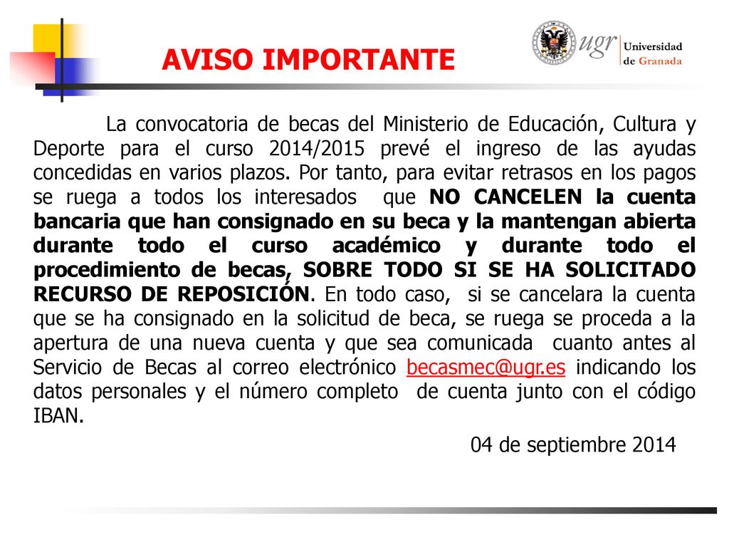 AVISO IMPORTANTE