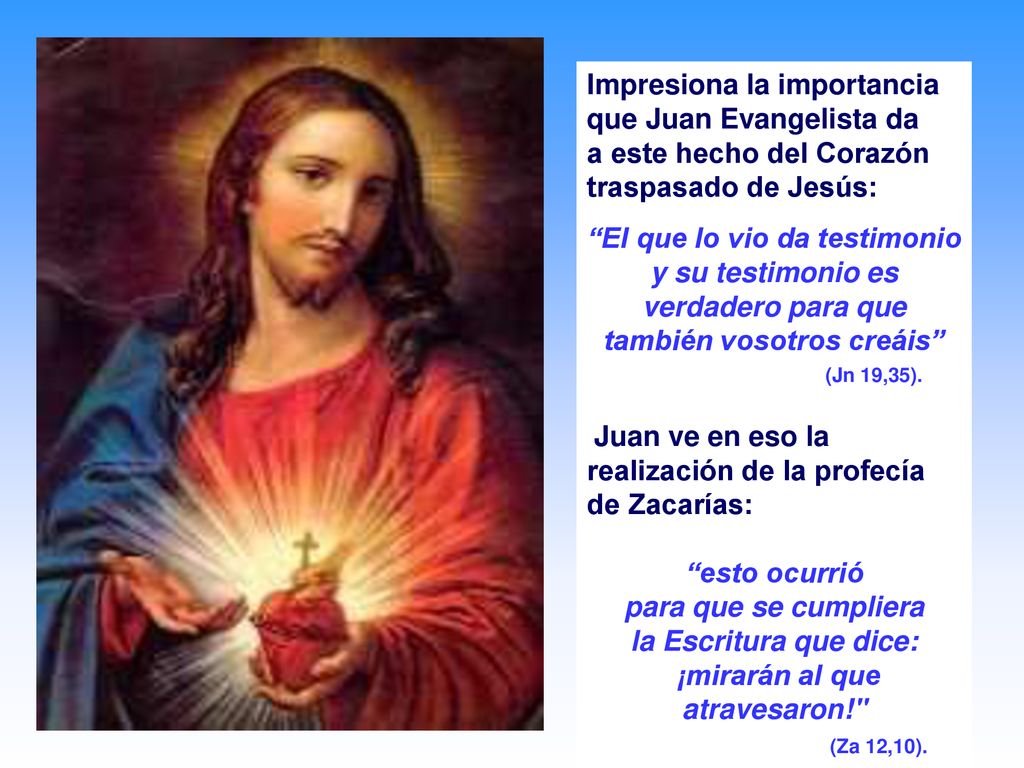 Impresiona la importancia que Juan Evangelista da