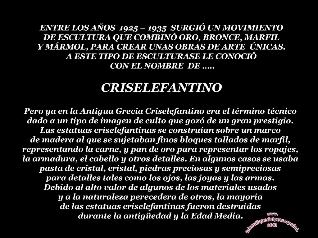 ENTRE LOS AŇOS 1925 – 1935 SURGIÓ UN MOVIMIENTO DE ESCULTURA QUE COMBINÓ ORO, BRONCE, MARFIL