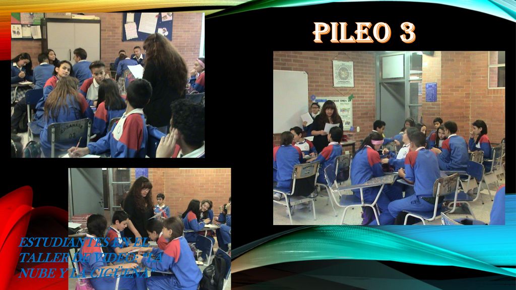 PILEO 3 ESTUDIANTES EN EL TALLER DE VIDEO: LA NUBE Y LA CIGÜEÑA