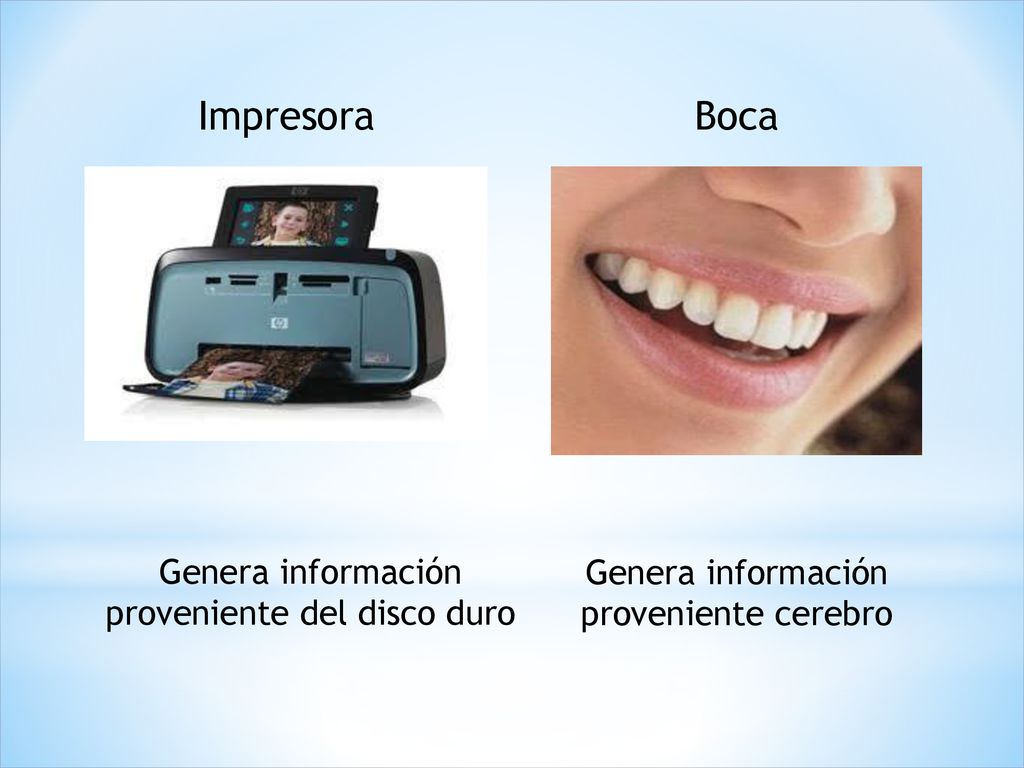 Impresora Boca Genera información proveniente del disco duro
