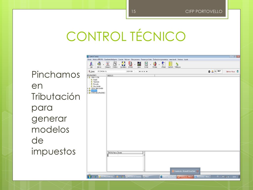 CIFP PORTOVELLO CONTROL TÉCNICO Pinchamos en Tributación para generar modelos de impuestos