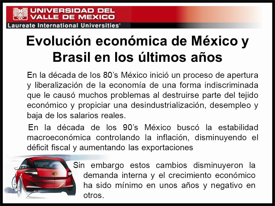 Evolución económica de México y Brasil en los últimos años