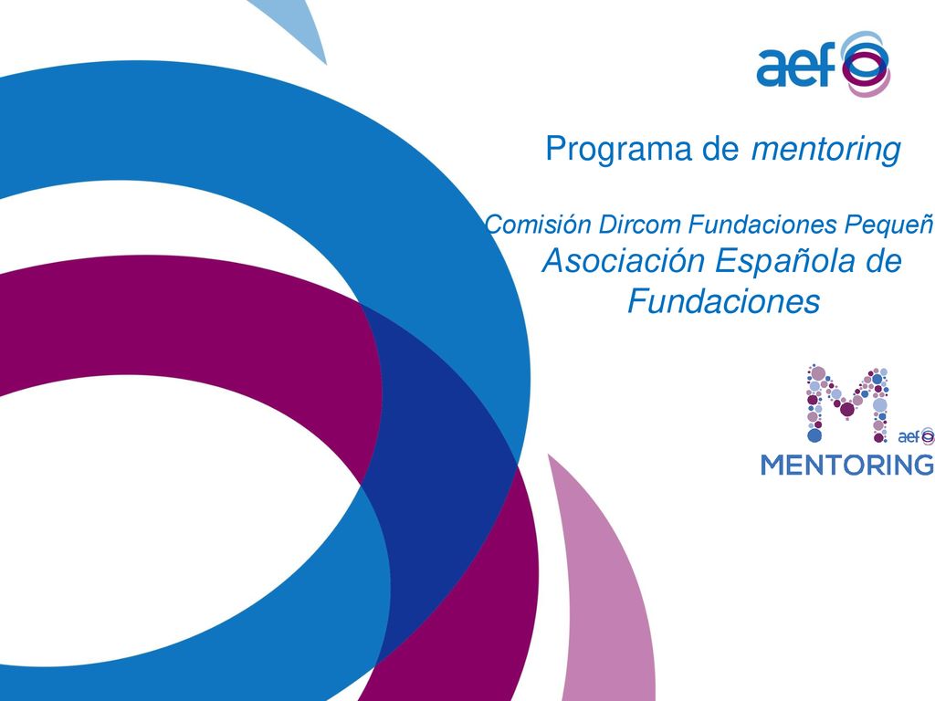 Programa de mentoring Comisión Dircom Fundaciones Pequeñas Asociación Española de Fundaciones