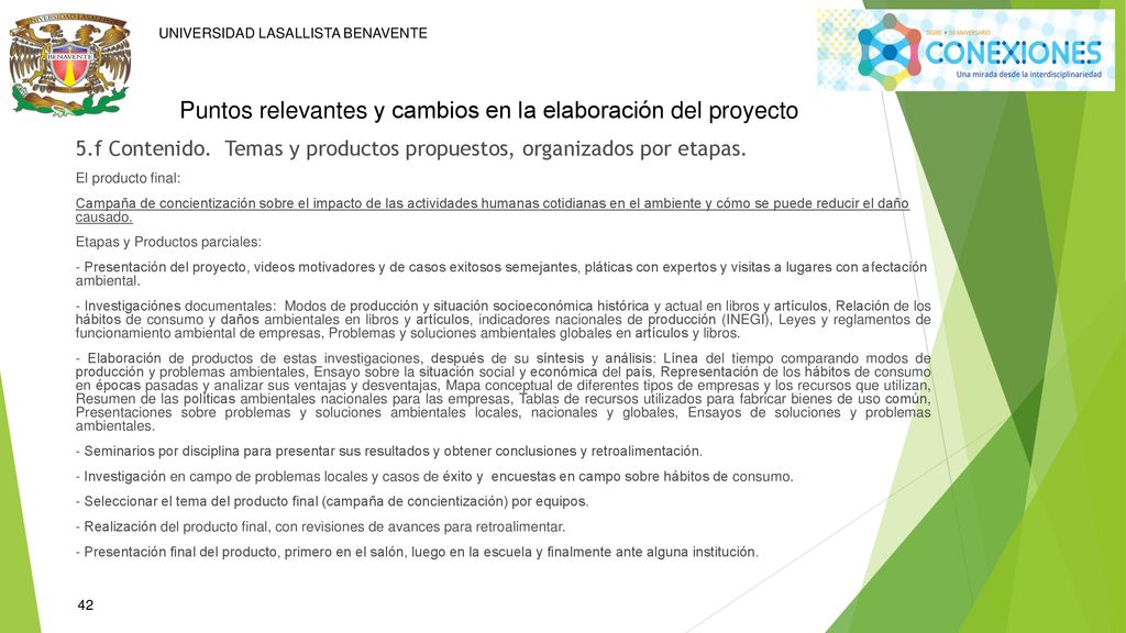 Puntos relevantes y cambios en la elaboración del proyecto