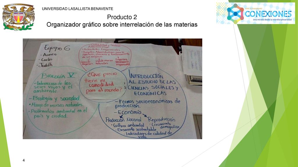 Producto 2 Organizador gráfico sobre interrelación de las materias