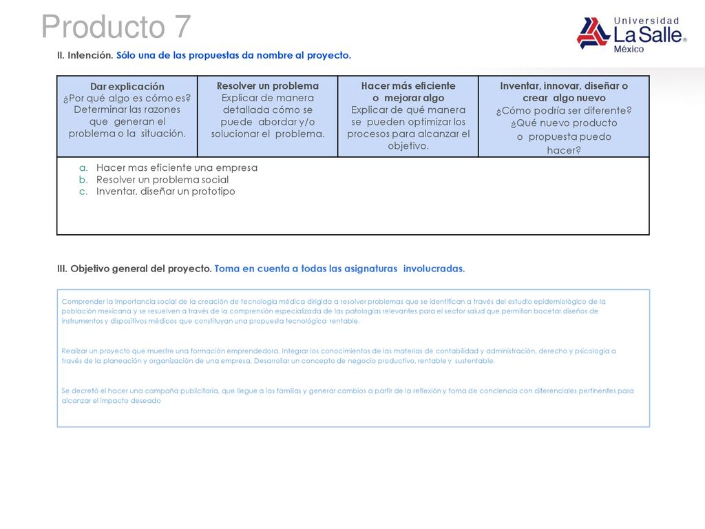 Producto 7 Dar explicación ¿Por qué algo es cómo es