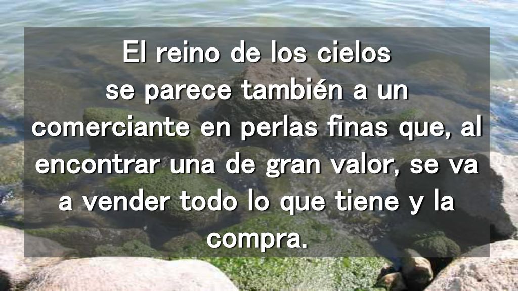 El reino de los cielos se parece también a un comerciante en perlas finas que, al encontrar una de gran valor, se va a vender todo lo que tiene y la compra.
