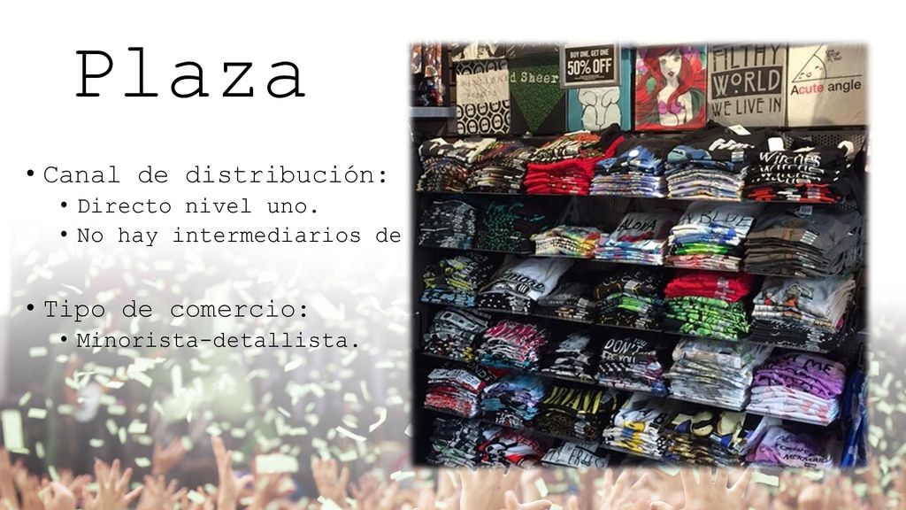 Plaza Canal de distribución: Tipo de comercio: Directo nivel uno.