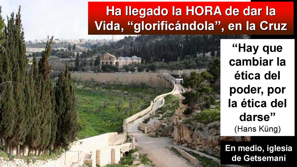 Ha llegado la HORA de dar la Vida, glorificándola , en la Cruz