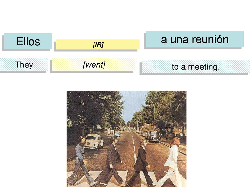 a una reunión Ellos [IR] They [went] to a meeting.