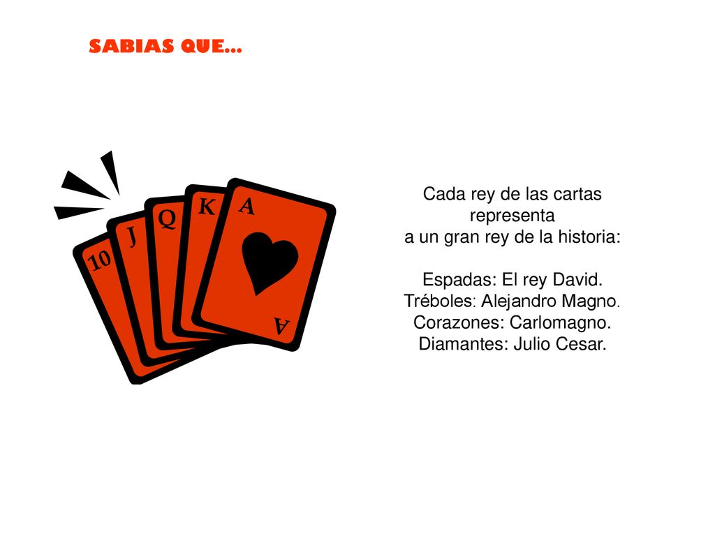 Cada rey de las cartas representa a un gran rey de la historia: