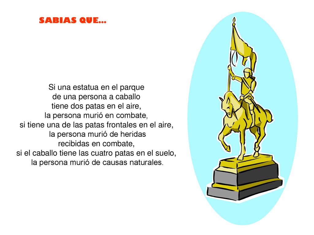 Si una estatua en el parque de una persona a caballo