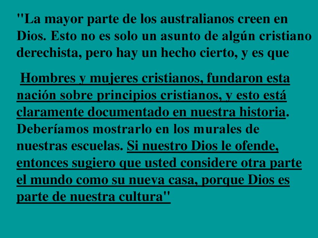 La mayor parte de los australianos creen en Dios