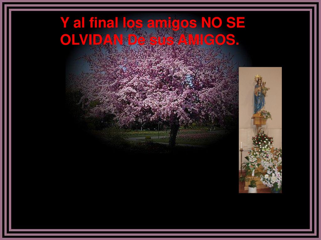 Y al final los amigos NO SE OLVIDAN De sus AMIGOS.