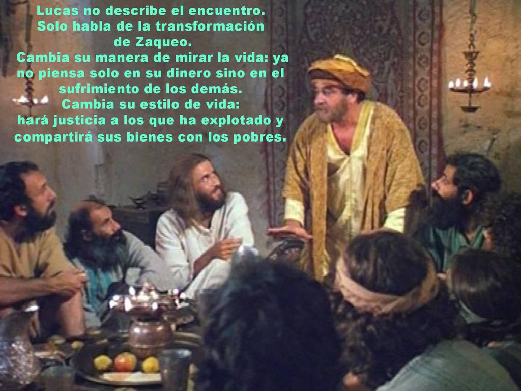 Lucas no describe el encuentro. Solo habla de la transformación