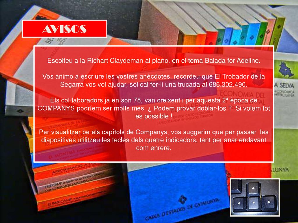 AVISOS Escolteu a la Richart Claydeman al piano, en el tema Balada for Adeline.