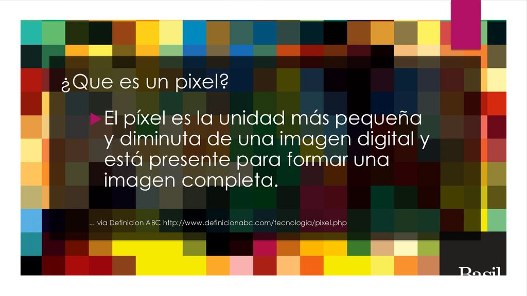 ¿Que es un pixel El píxel es la unidad más pequeña y diminuta de una imagen digital y está presente para formar una imagen completa.