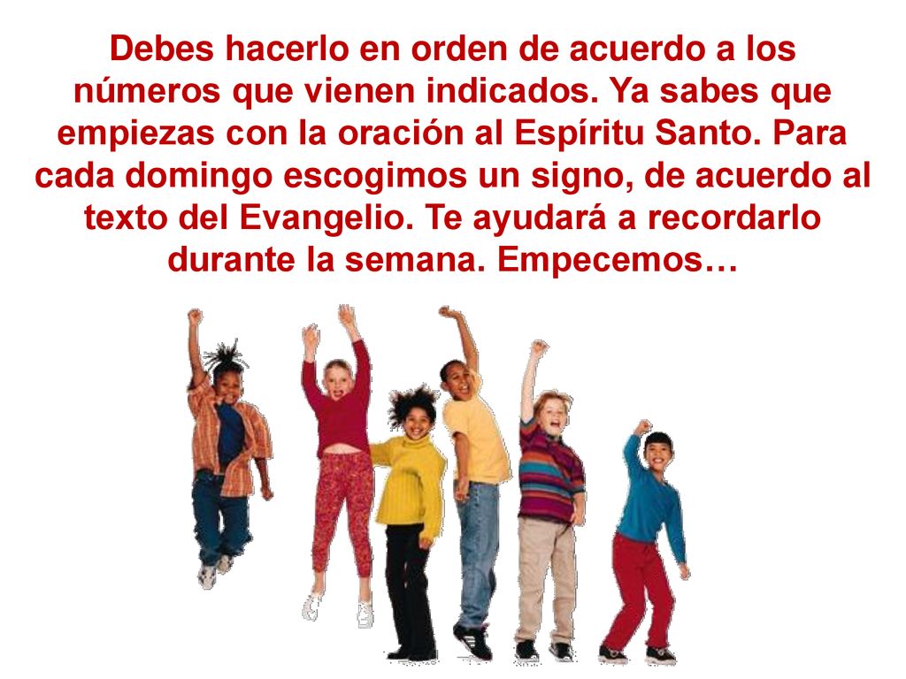 Debes hacerlo en orden de acuerdo a los números que vienen indicados